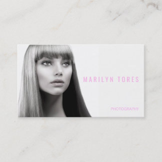 ★ Photographer-Hairstylist-Model Modern Headshot ★ Business Card
