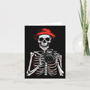 Photographer Halloween Costume Skeleton Lover Card