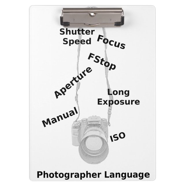 Photographer Language Clipboard (Front)