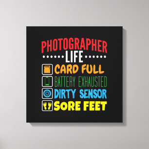 Photographer Life Funny Icon List Canvas Print