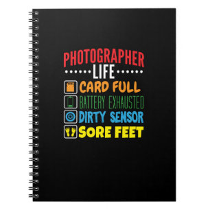 Photographer Life Funny Icon List Notebook