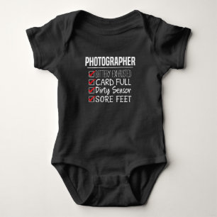 Photographer Life - Funny Photography Checklist Baby Bodysuit