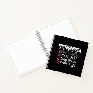 Photographer Life - Funny Photography Checklist Notebook