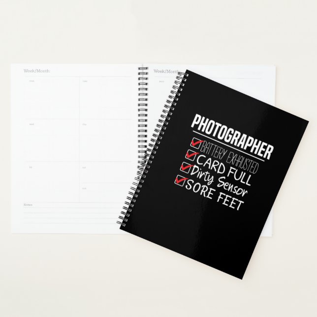 Photographer Life - Funny Photography Checklist Planner (Display)