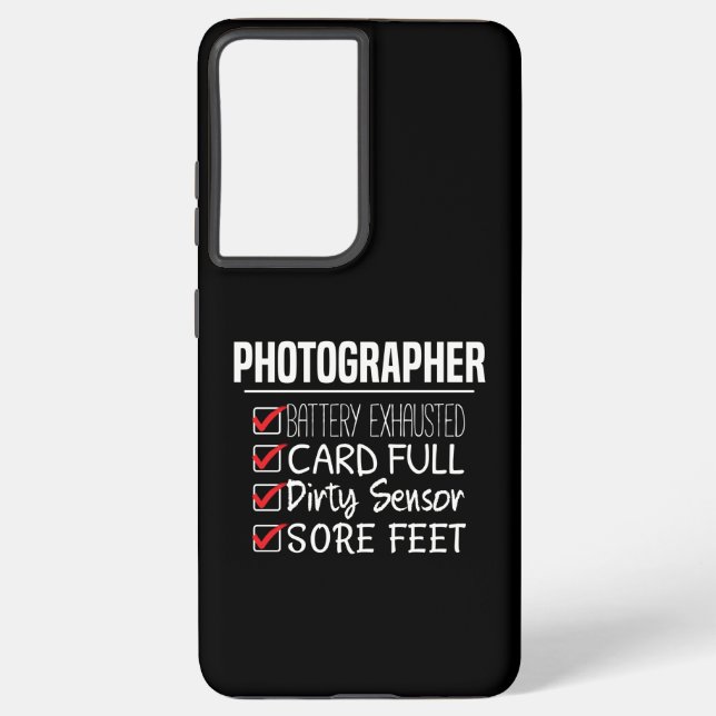 Photographer Life - Funny Photography Checklist Samsung Galaxy S21+ Case (Back)