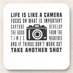 Photographer Life Is Like A Camera Photography Coaster