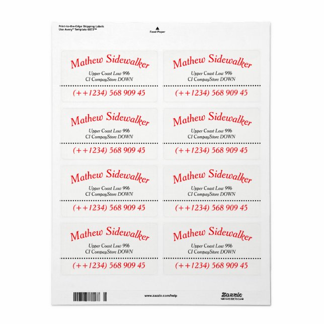 Photographer Line Fitted Retro Labels (Full Sheet)