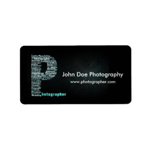 Photographer logo Business label sheet 1