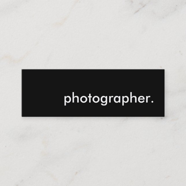 photographer. mini business card (Front)