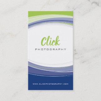 PHOTOGRAPHER modern curve minimal lime green grey Business Card