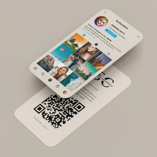 Photographer Modern Photography IG Grid Sand Business Card