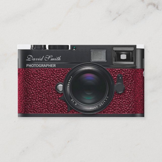 Photographer network Business Double bed card (Front)