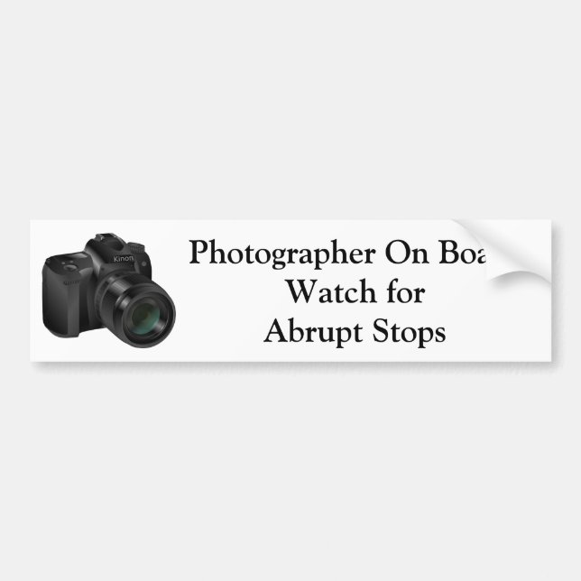 Photographer On Board #2 Bumper Sticker (Front)