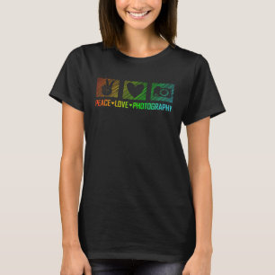 Photographer Photo Harmony  Peace Love Photography T-Shirt