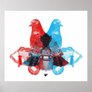 Photographer Pigeon Spy Screenprinted Poster