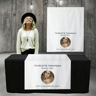 Photographer Pop Up Shop Table Runner Banner Tapestry