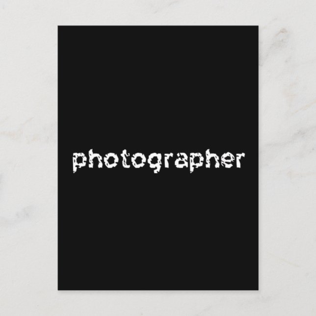 Photographer Postcard (Front)