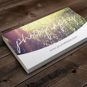 Photographer Script Custom Cover image Photography Business Card