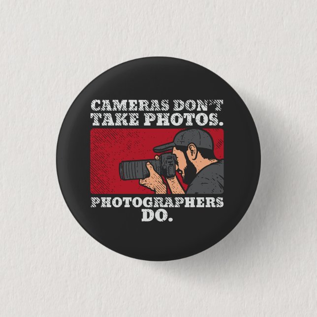 Photographer Taking Pictures 1 Inch Round Button (Front)
