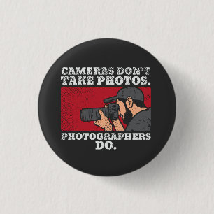 Photographer Taking Pictures 1 Inch Round Button