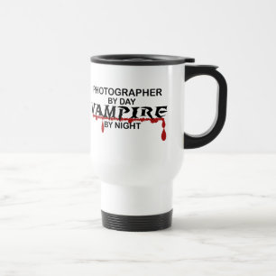Photographer Vampire by Night Travel Mug