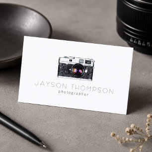 Photographer Vintage Camera Illustration Logo Business Card