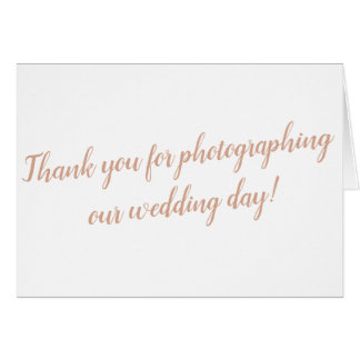 Photographer Wedding Thank You Card