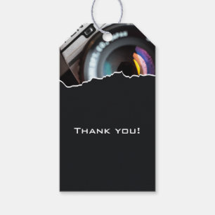 Photographer's Black & White Thank You Gift Tags