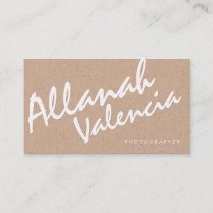 Photographers Name Typography Business Cards