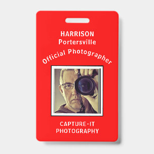 Photographers Photo Company Logo Template ID Badge