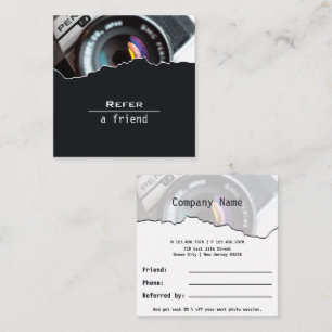 Photographers Refer A Friend  Square Business Card