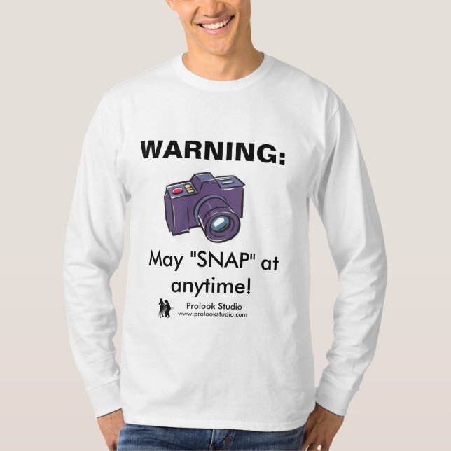 PHOTOGRAPHER'S WARNING T-SHIRT (Front)