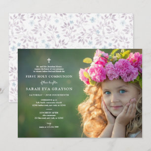 Photographic First Holy Communion Invitation