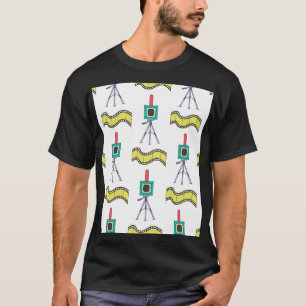 Photographic Journey: Vintage Camera Pattern T-Shirt