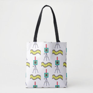 Photographic Journey: Vintage Camera Pattern Tote Bag