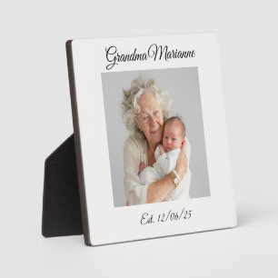Photographic new baby wall plaque
