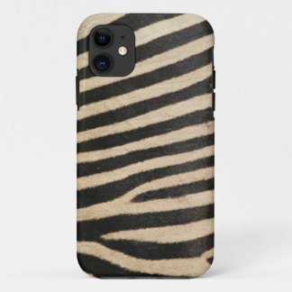 Photographic zebra print, textured. iPhone 11 case