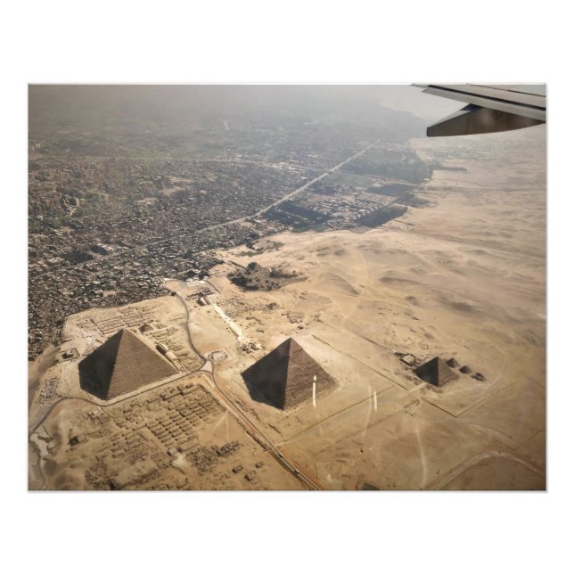 photographie aérienne des pyramides d'Egypte (Devant)