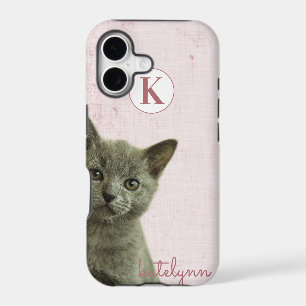 Photographie de chaton mignon rose en cache-cache