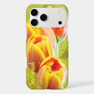 Photographie de fleurs de tulipes orange vintage p