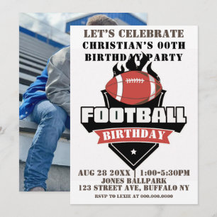 Photographie de football noir Invitations de la fê