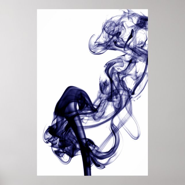 Photographie de fumée - Poster bleu (Devant)