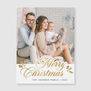 Photographie de Noël Gite Salutation Carte magnéti