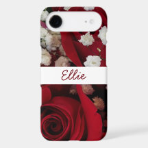 Photographie de roses rouges monogrammées
