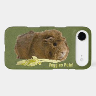 Photographie d'un adorable cochon d'Inde mangeant