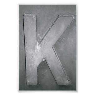 Photographie K1 4x6 noir et blanc de lettre