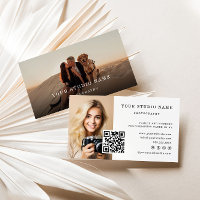 Photographie moderne QR Code Carte de visite