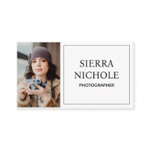 Photographie moderne QR Code Carte de visite