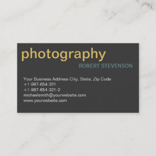 Photographie simple Carte de visite gris