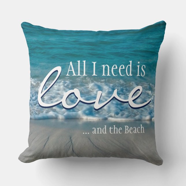 Photography AT THE BEACH + your ideas Throw Pillow (Front)
